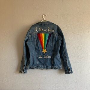 Levi’s Pride Denim Jacket with Rainbow and Star Design “I Have Seen The Future”